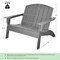 Costway Patio Adirondack Chair Loveseat Bench HDPE Weather Resistant Deck Grey